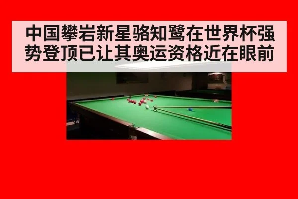 中国攀岩新星骆知鹭在世界杯强势登顶已让其奥运资格近在眼前
